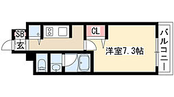 セイワパレス丸の内駅前プレミア 1Kの間取図画像