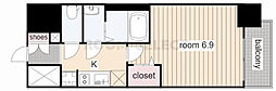 プレサンス丸の内アデル 1Kの間取図画像