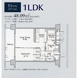 グラン・アベニュー名駅 1LDKの間取図画像