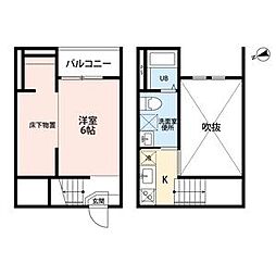 Ciel五女子 ワンルームの間取図画像