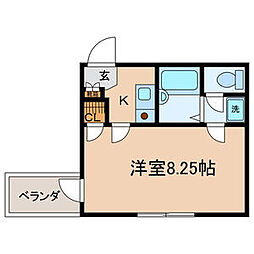 スターブル今池 1Kの間取図画像