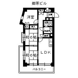 郷原ビル 3LDKの間取図画像