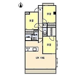 ヴェルベデーレ陸前 3LDKの間取図画像