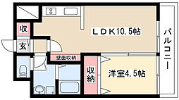 パラシオン千代田 1LDKの間取図画像