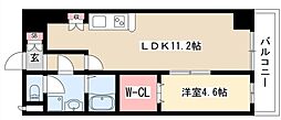 フォレシティ新栄 1LDKの間取図画像