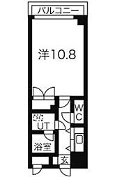 ヴェルシェーヌ桜橋 1Kの間取図画像