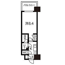 フローラル東別院 1Kの間取図画像