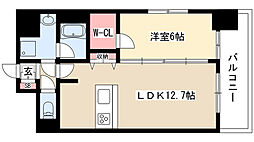 プレサンス栄ライズ 1LDKの間取図画像