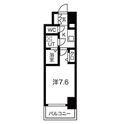 エスリード葵桜通り 1Kの間取図画像