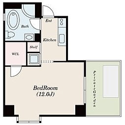 シュタットメゾン2 1Kの間取図画像