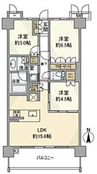 プラセシオン名古屋駅パークフロント 3LDKの間取図画像