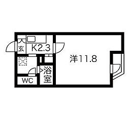 名古屋市東区東桜2丁目マンション 1LDKの間取図画像