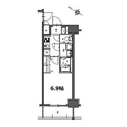 S-RESIDENCE神宮西駅前ascent 1Kの間取図画像