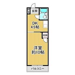 リアライズ尾頭橋 1DKの間取図画像