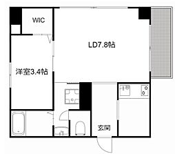 ラクラーレ上前津 1LDKの間取図画像