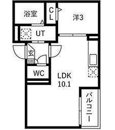 Jack inakami I 1LDKの間取図画像