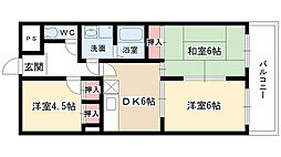 エスポワール長久手 2LDKの間取図画像