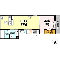 ラウレア 1LDKの間取図画像