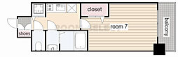 プレサンスジェネ丸の内 1Kの間取図画像