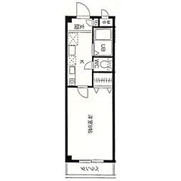 シャローム八田 1Kの間取図画像