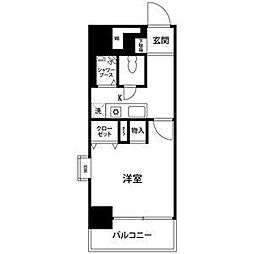 ライオンズマンション名駅西 1Kの間取図画像