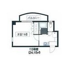 サンライズ駒方 1Kの間取図画像
