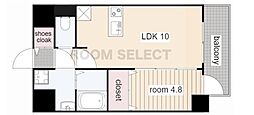 プレサンス広小路通今池 1LDKの間取図画像
