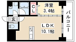 パラドール吹上 1LDKの間取図画像