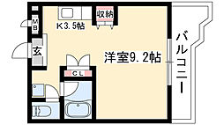 アネックス原 ワンルームの間取図画像