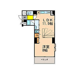 TKマンション 1LDKの間取図画像
