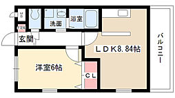 リーベンシュテーレ 1LDKの間取図画像
