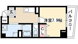 グランソレイユ 1Kの間取図画像