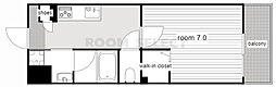 PRIMALEIMAIKE 1Kの間取図画像