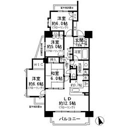 レジディア徳川 4LDKの間取図画像