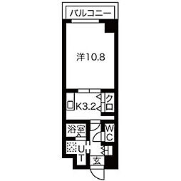 音羽壱番館サカエ 1Kの間取図画像