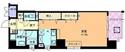 エピュレ ワンルームの間取図画像