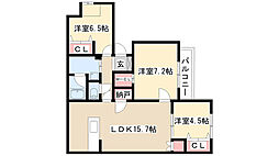グレイスレジデンス八事 3LDKの間取図画像