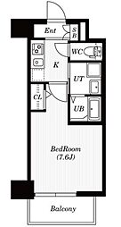 パルティール新栄 1Kの間取図画像