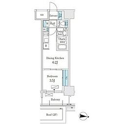 L&Cレジデンス鶴舞公園 1DKの間取図画像