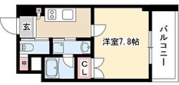 RESIDENCEKANAYAMASQUARE 1Kの間取図画像