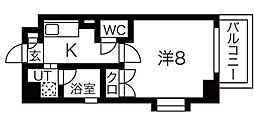 シテイライフ池下北 1Kの間取図画像
