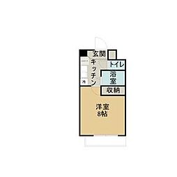 サンライズ駒方 1Kの間取図画像