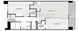S-RESIDENCE茶屋ヶ坂EAST 2LDKの間取図画像