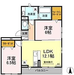 ソルティエラT.G 2LDKの間取図画像
