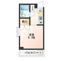 ラジール新道 ワンルームの間取図画像