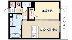 エポラール東別院 1LDKの間取図画像