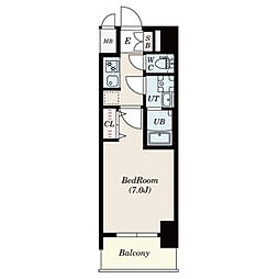 S-RESIDENCE茶屋ヶ坂 1Kの間取図画像