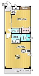 パークフロント香久山 1LDKの間取図画像