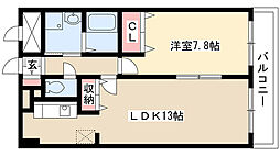 グランシャリオ覺王山 1LDKの間取図画像