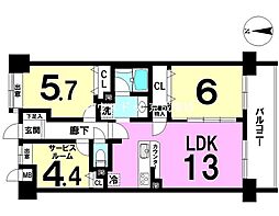 間取図画像 2SLDK